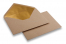 Couverts aus Kraftpapier mit Innenfutter - 114 x 162 mm (C 6) Gold | Couvertsbestellen.ch